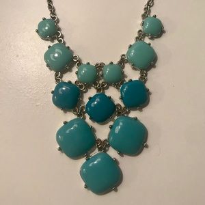 Charming Charlie Blue and Teal Gem Necklace